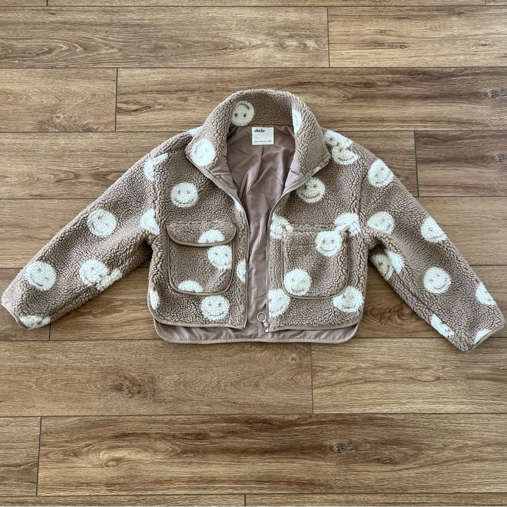 ELODIE TEDDY BEAR SMILEY FACE JACKET